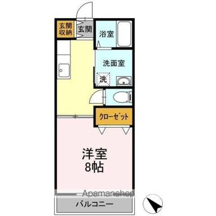 広島県福山市川口町3丁目の賃貸アパートの間取り