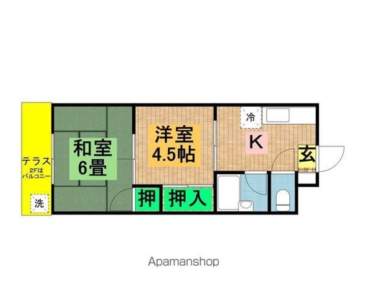 千葉県柏市東3丁目の賃貸マンションの間取り