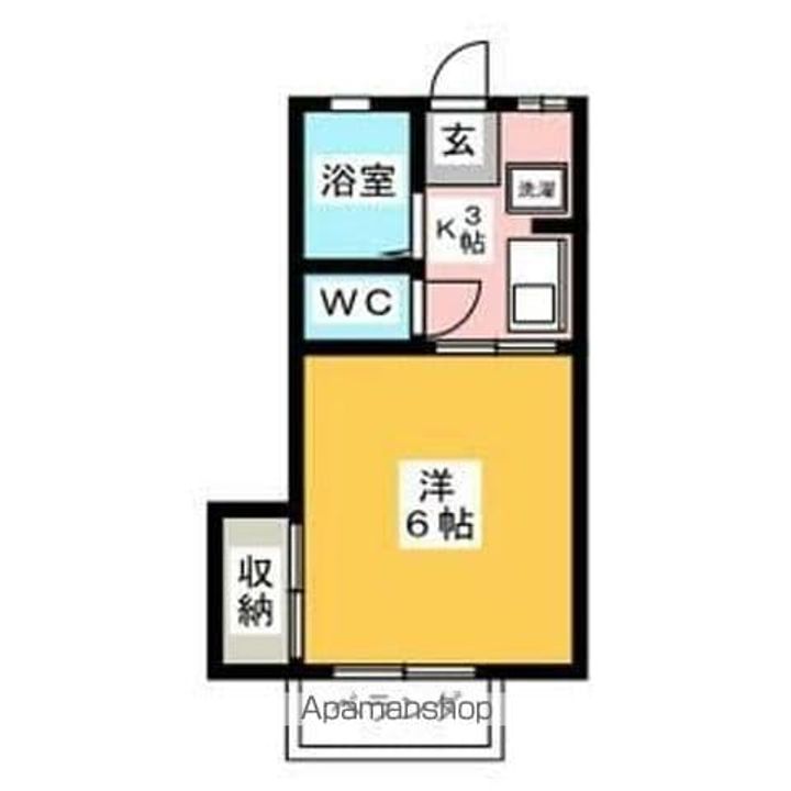 岐阜県岐阜市折立の賃貸アパートの間取り