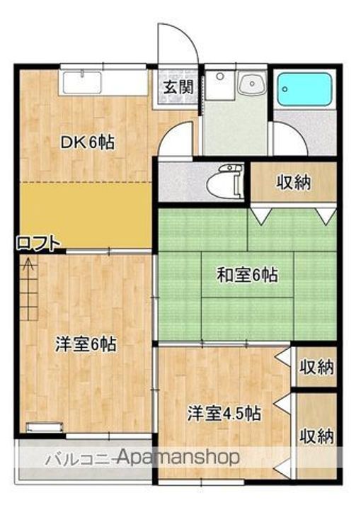 テラヴィⅡ103の間取り