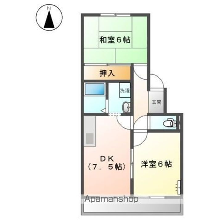 ヨーロピアンコーポラスMO102の間取り