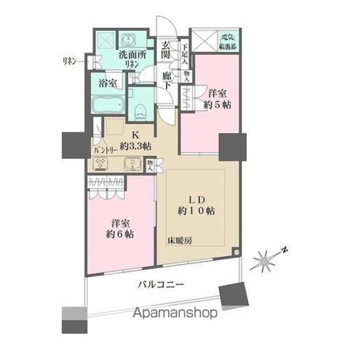 ザ・パークハウス西新宿タワー60の間取り