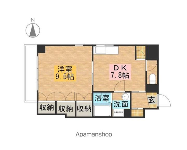 愛知県名古屋市東区泉1丁目の賃貸マンションの間取り