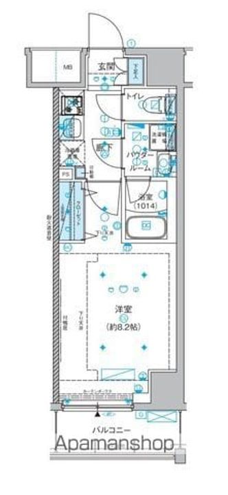 メインステージ両国Ⅲ505号室の間取り