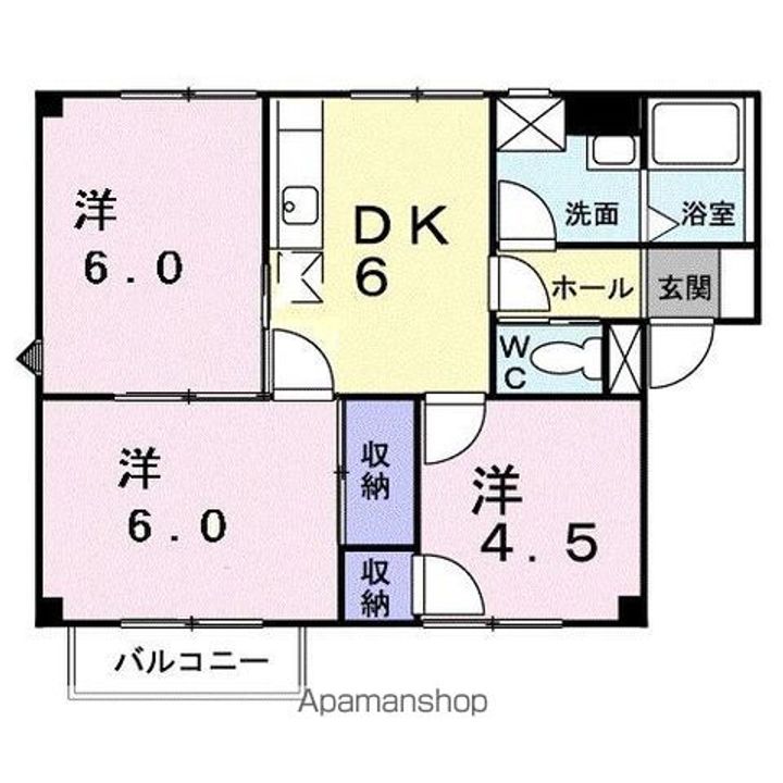 香川県高松市今里町の賃貸アパートの間取り