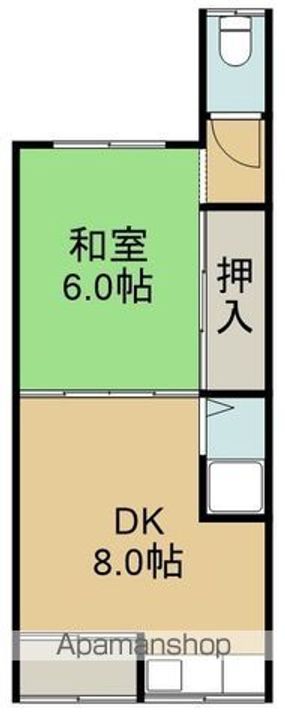 きよの荘202の間取り