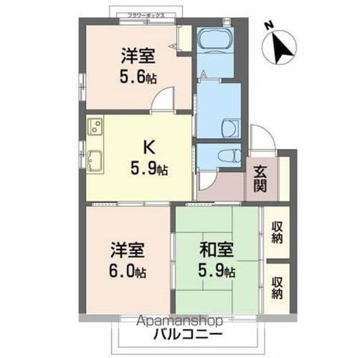 ディアス安積Cの間取り