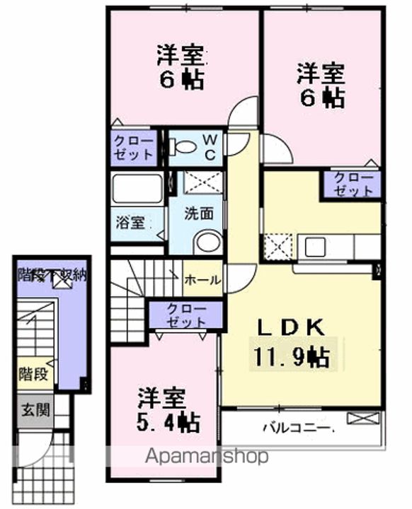 ヒルサイドタウンBの間取り