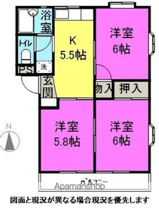 コーポコニシ204の間取り