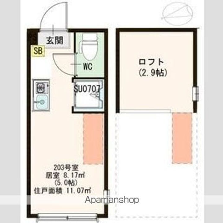 東京都杉並区西荻南1丁目の賃貸アパートの間取り