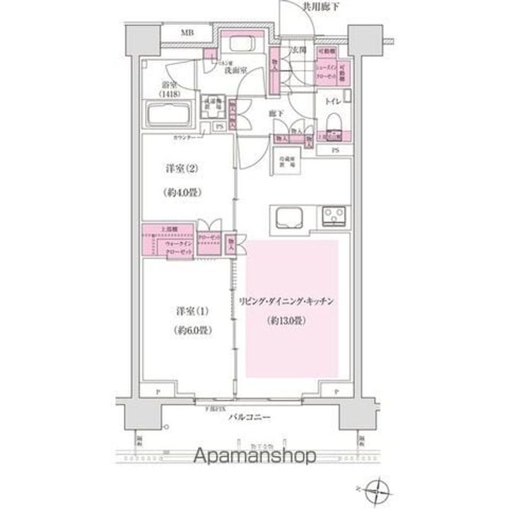 ディームス東陽町の間取り