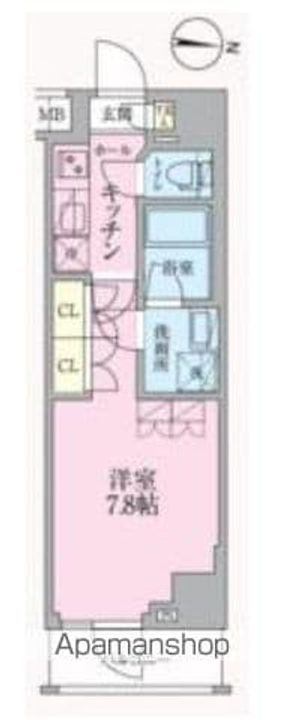 東京都杉並区高円寺北2丁目の賃貸マンションの間取り