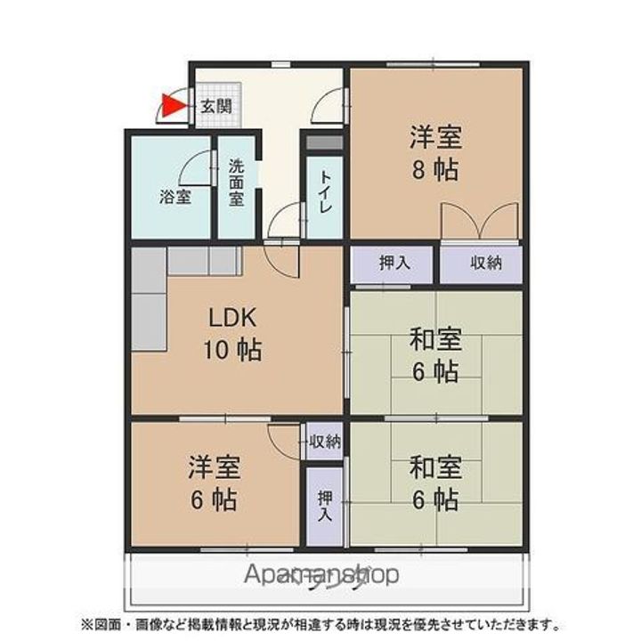 ユニーブル西里102号室の間取り