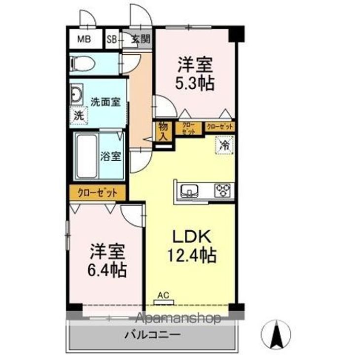 フローラル・コートⅡの間取り