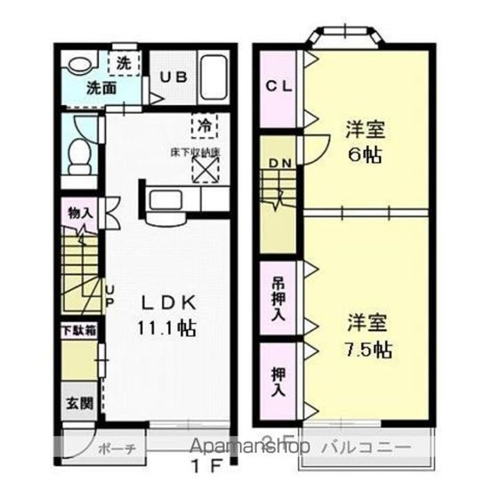 アーバンステージ II102の間取り