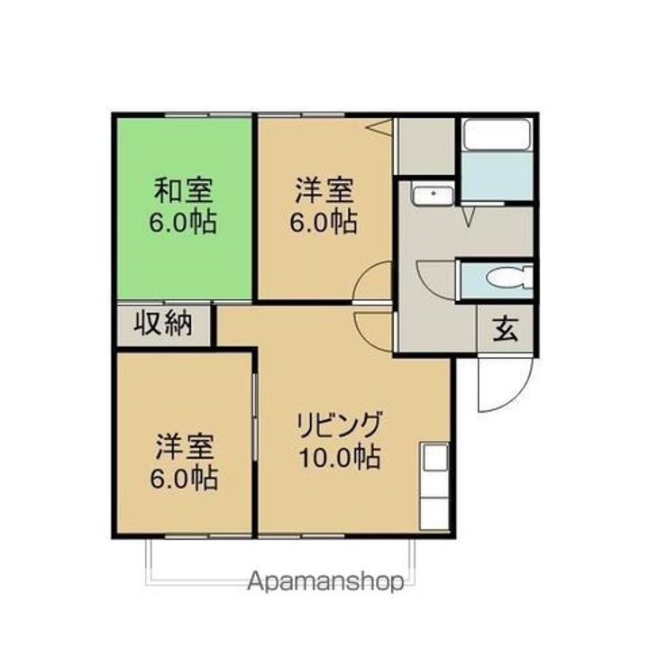 イースト・フィールドC201の間取り