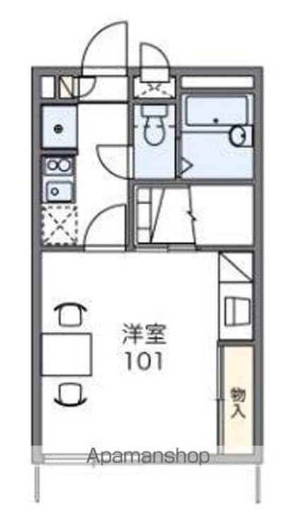 香川県高松市西町の賃貸アパートの間取り