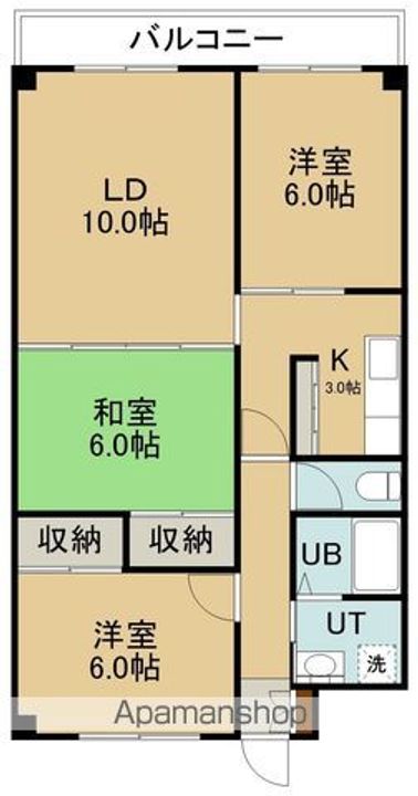 シャトーかなほり403の間取り