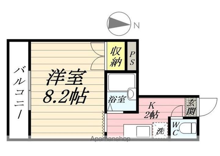 第8磯部コーポ302の間取り