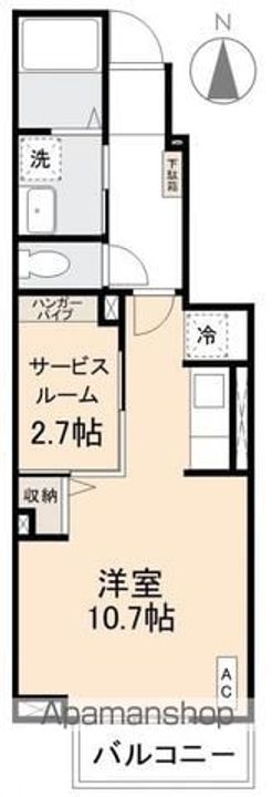 香川県高松市六条町の賃貸アパートの間取り