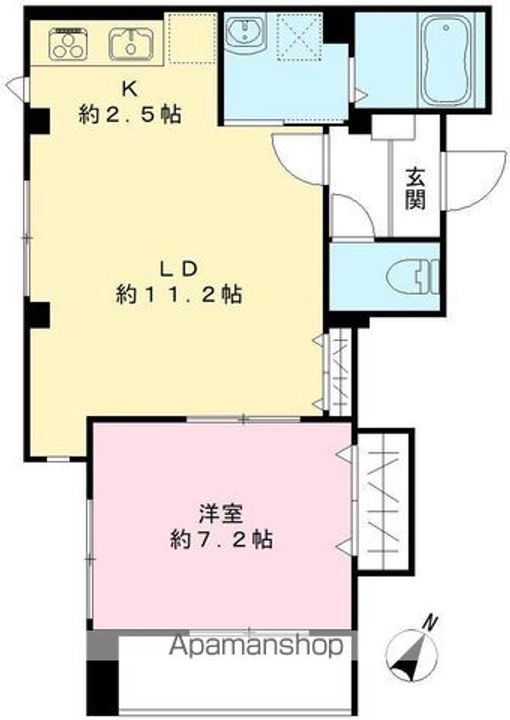 ヴェルデ ビュー 二子玉川202号室の間取り