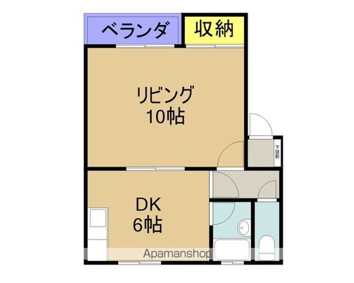 ドミールヤマシタD棟102の間取り