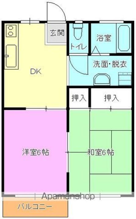 ベルデ徳山201の間取り