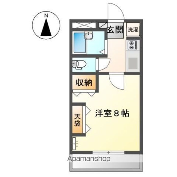 プリベール下中野106の間取り
