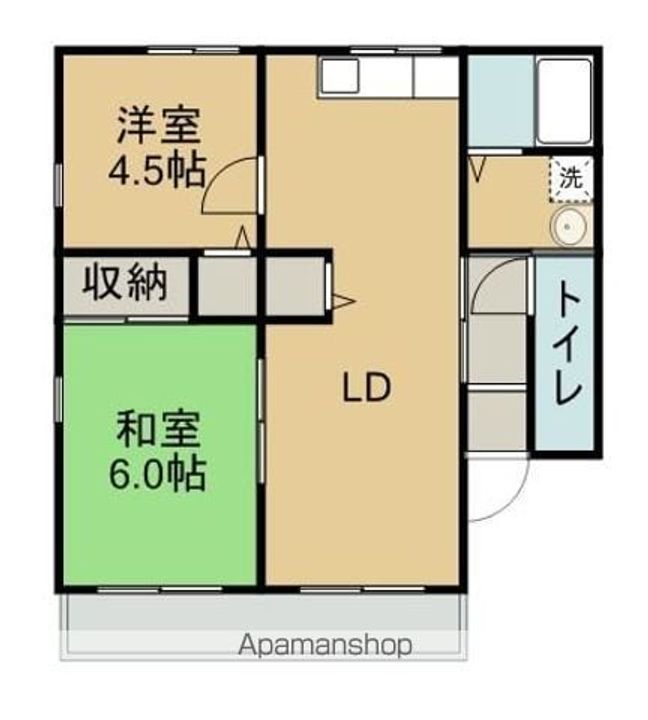 レジデンス明神B102の間取り