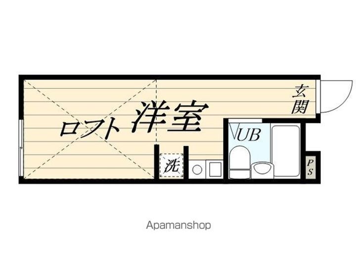 神奈川県横浜市鶴見区上の宮2丁目の賃貸アパートの間取り