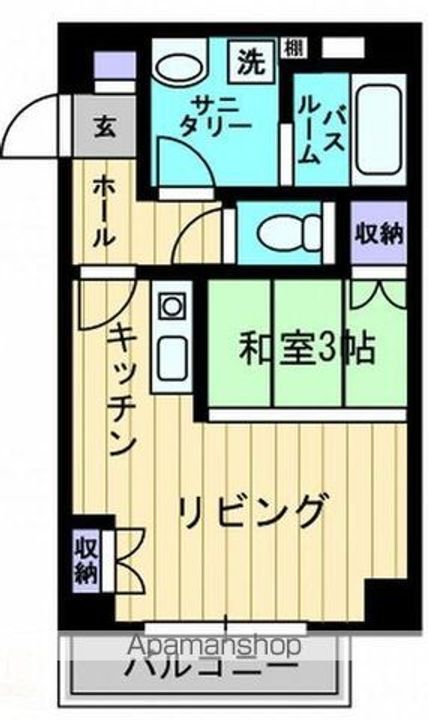 香川県高松市錦町1丁目の賃貸マンションの間取り