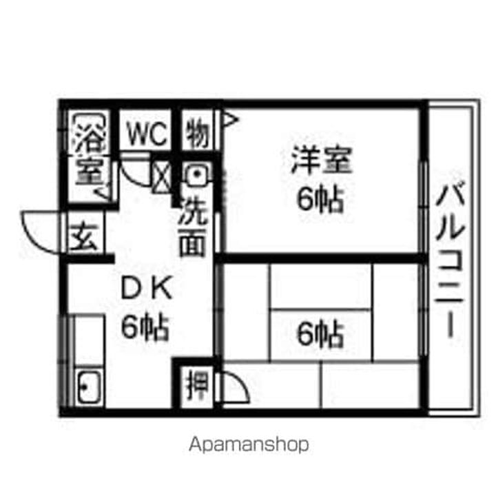 滋賀県守山市伊勢町の賃貸アパートB-205の間取り