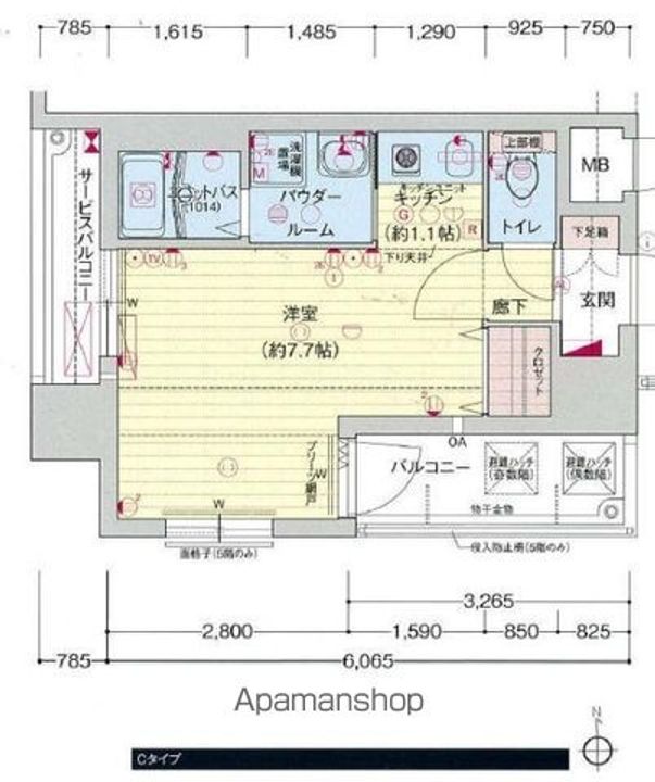 プレサンス名古屋STATIONザ・シティの間取り