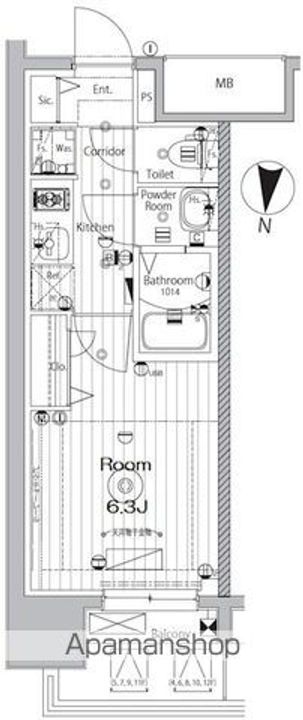メイクス矢場町605号室の間取り