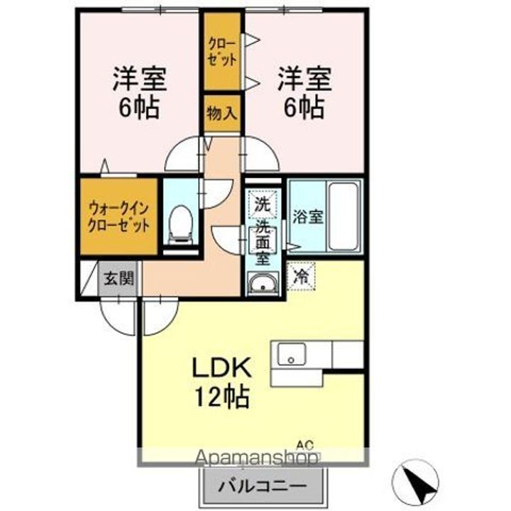 アンシャンテ A棟A202の間取り