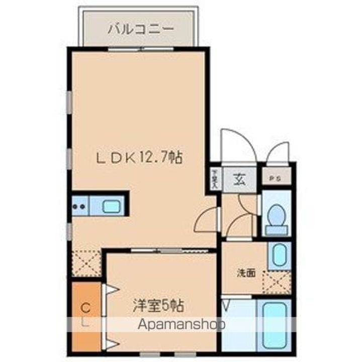 MAPLE202号室の間取り