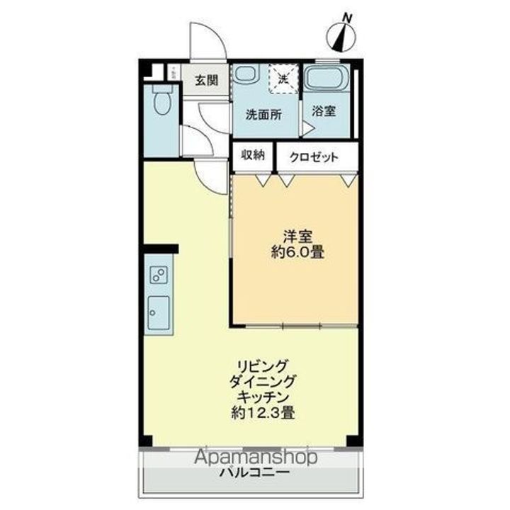 香川県高松市林町の賃貸マンションの間取り