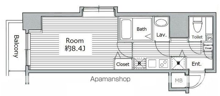 グランド・ガーラ西麻布7F-9の間取り