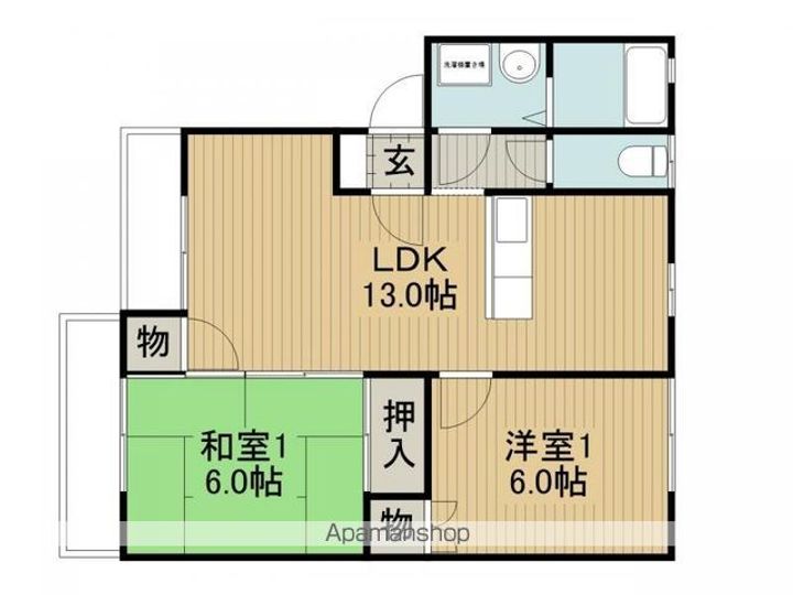 ビューパティオ豊田A棟A202の間取り