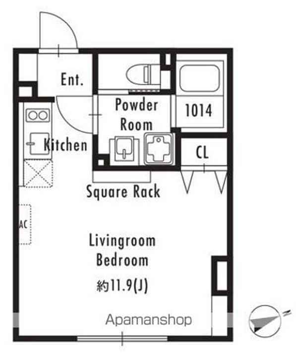 GRAN PASEO市谷仲之町107号室の間取り
