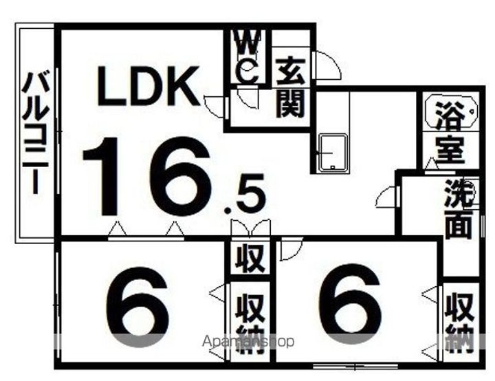 ノースヒルズ202の間取り