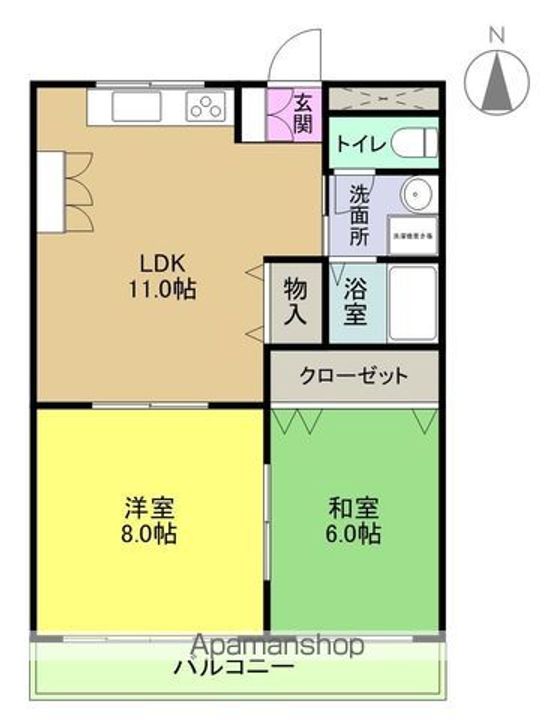 森谷マンション202の間取り