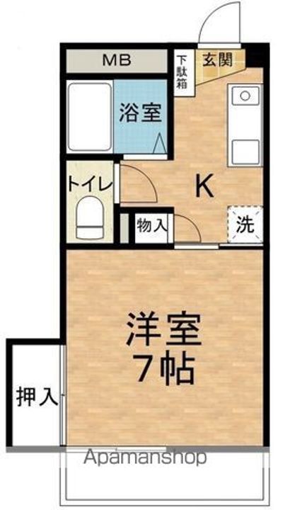 長野県松本市石芝3丁目の賃貸マンションの間取り
