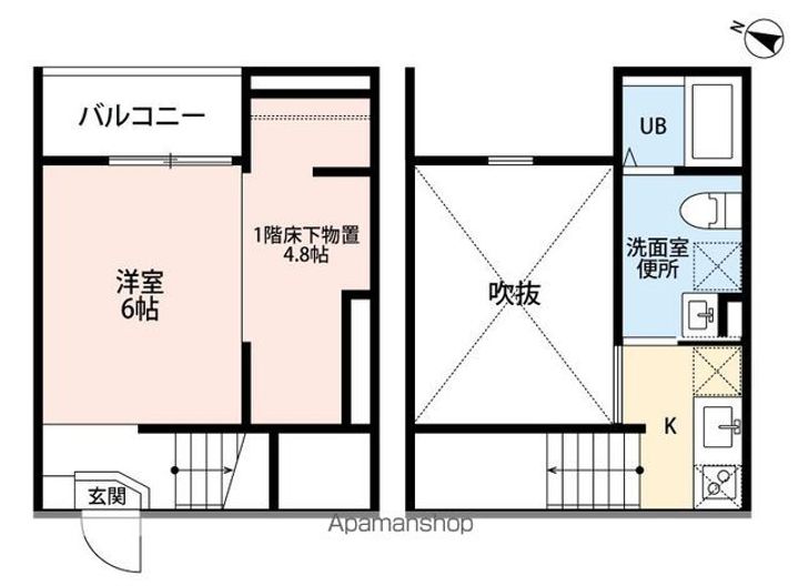 愛知県名古屋市守山区鳥羽見1丁目の賃貸アパートの間取り