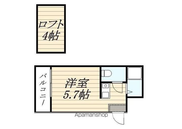 福岡県福岡市東区下原1丁目の賃貸アパートの間取り