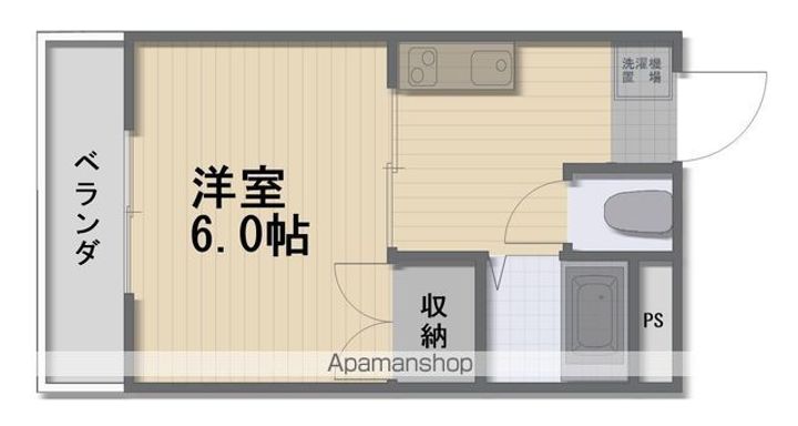 岡山県岡山市北区南方5丁目の賃貸マンションの間取り