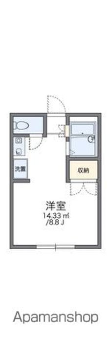レオパレス星の宮104の間取り