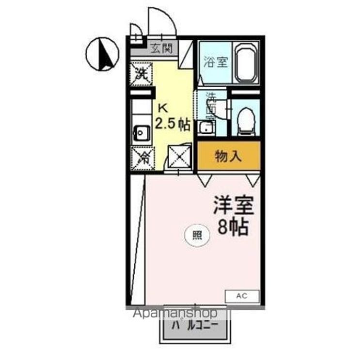 福井県福井市福2丁目の賃貸アパートの間取り
