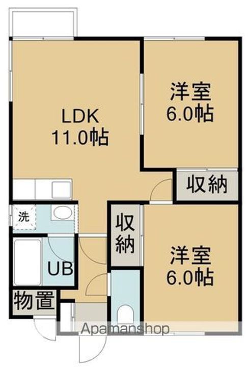 白石アパート1階の間取り