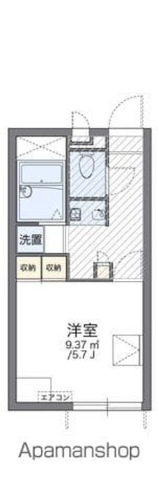 レオパレスフラワーヒルズ207の間取り